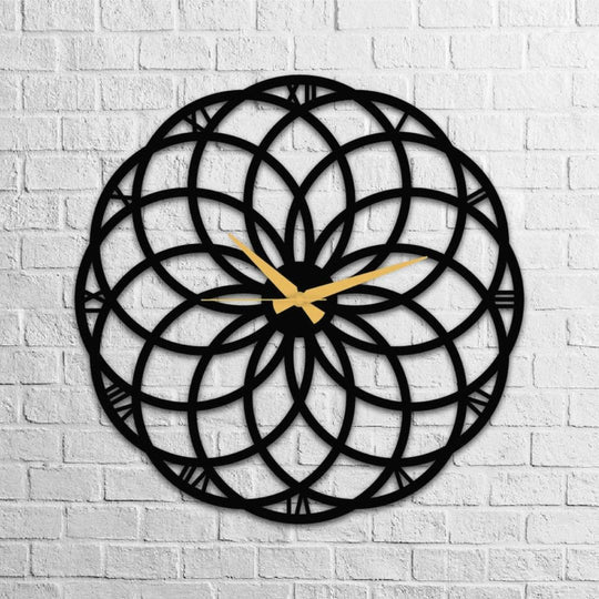 Circular Flower 3D Wall Clock - Al Marwati Decor