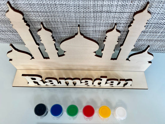 Wood Ramadan Sign | Ramadan Decoration | Ramadan Kids Activity | DIY Ramadan | Wood Ramadan Paint Your Own | Wooden Ramadan Sign | Islamic - Al Marwati Decor