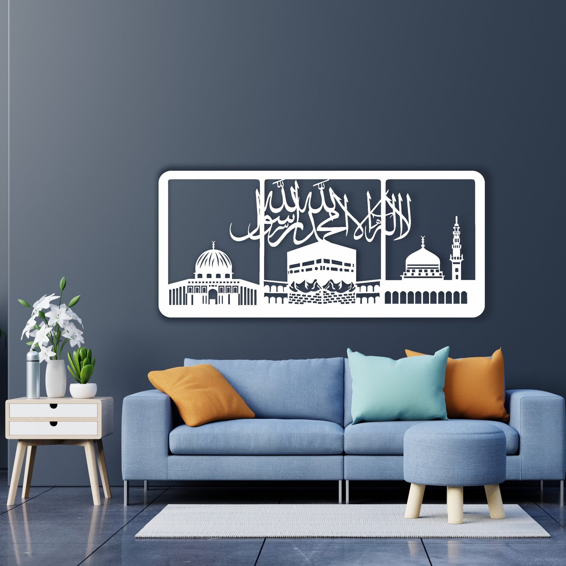 Al Aqsa, Masjid Al Haram, An Nabawi, Word A Tawhid, Kaaba Wall Art - Al Marwati Decor