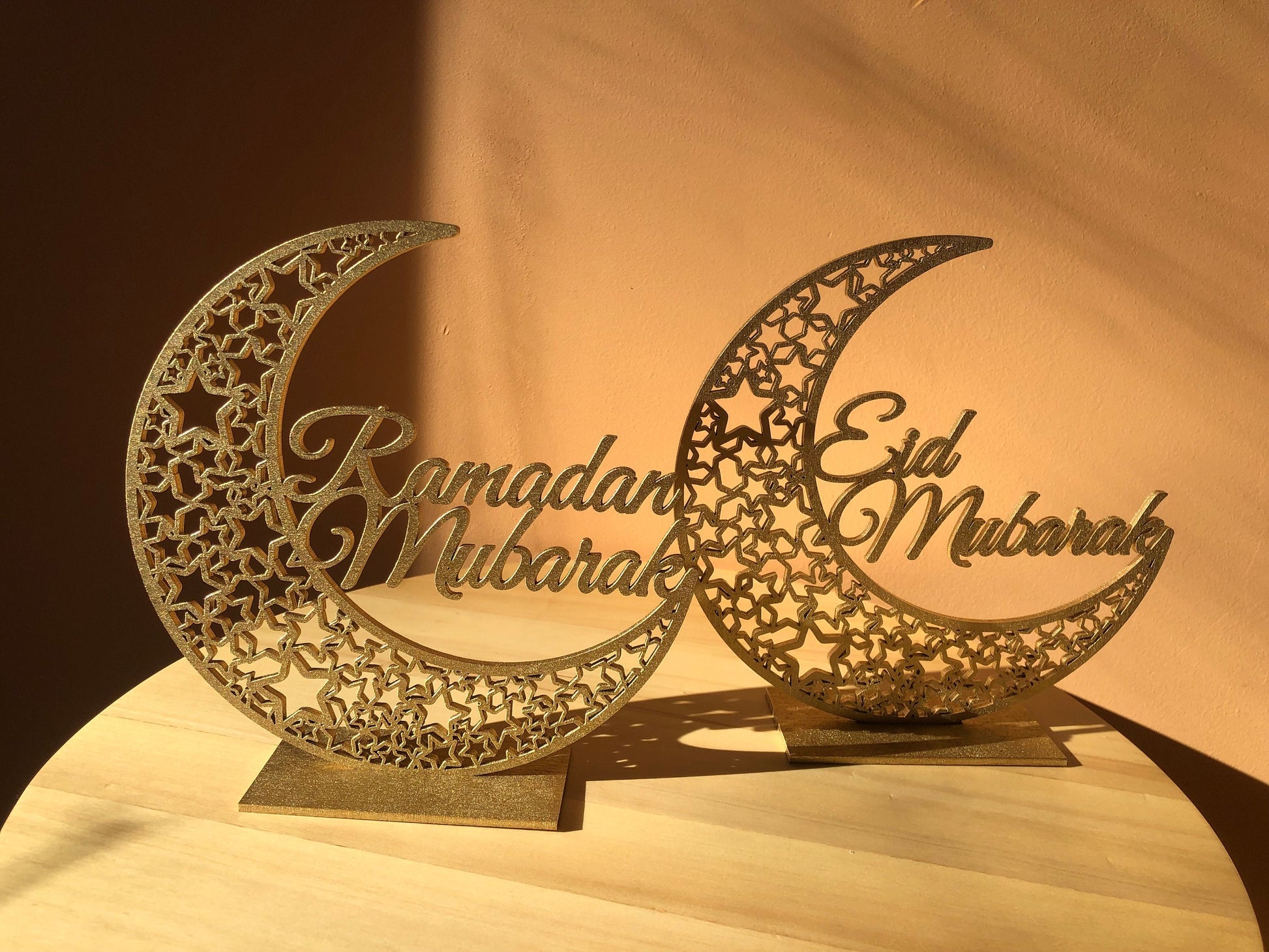 2 Ramadan sign bundle, Eid Ramadan wall sign - Al Marwati Decor