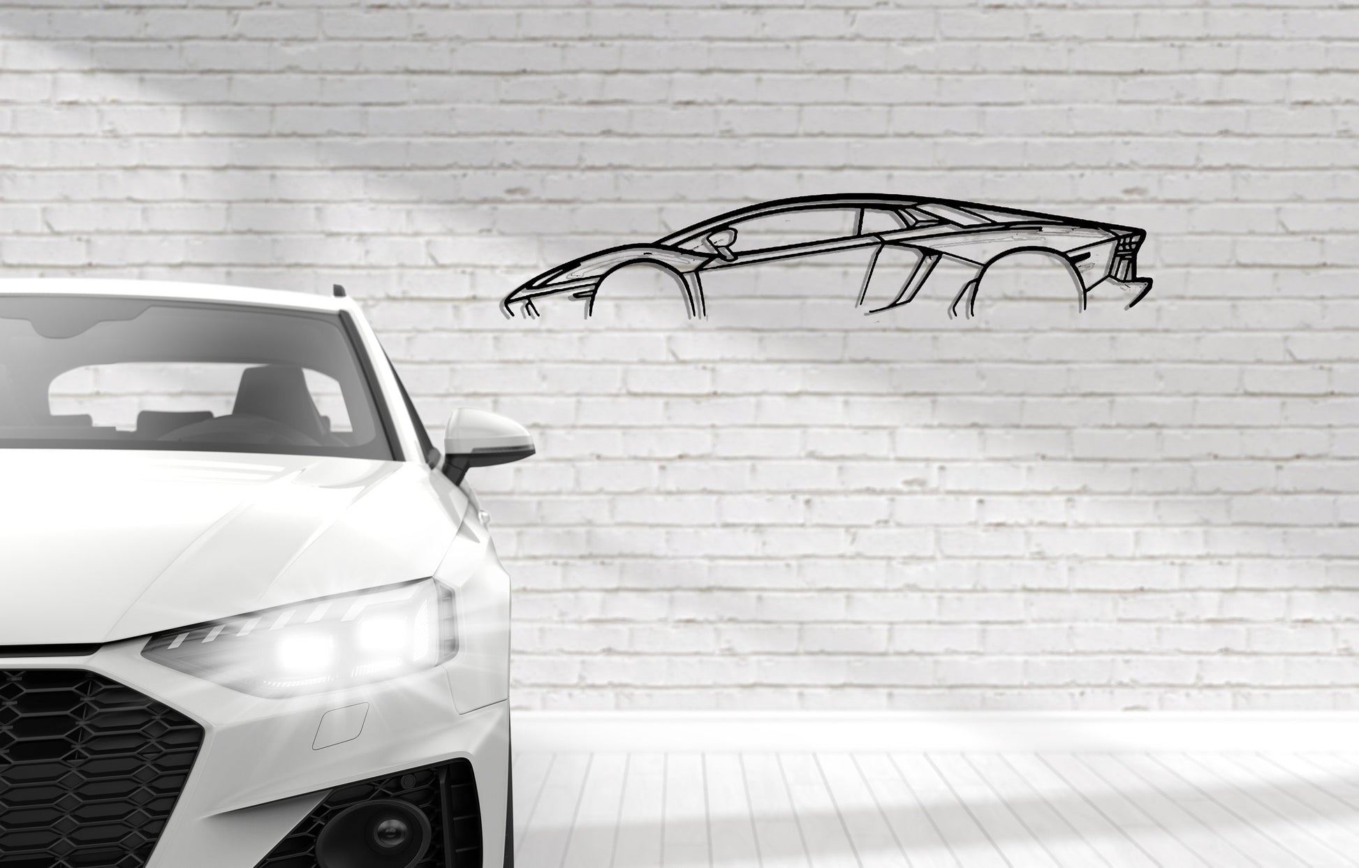 Lamborghini Car Garage Wall Decor, Automotive Sign, Gift For Him, Decor Of Car, Custom Car Wall Art - Al Marwati Decor