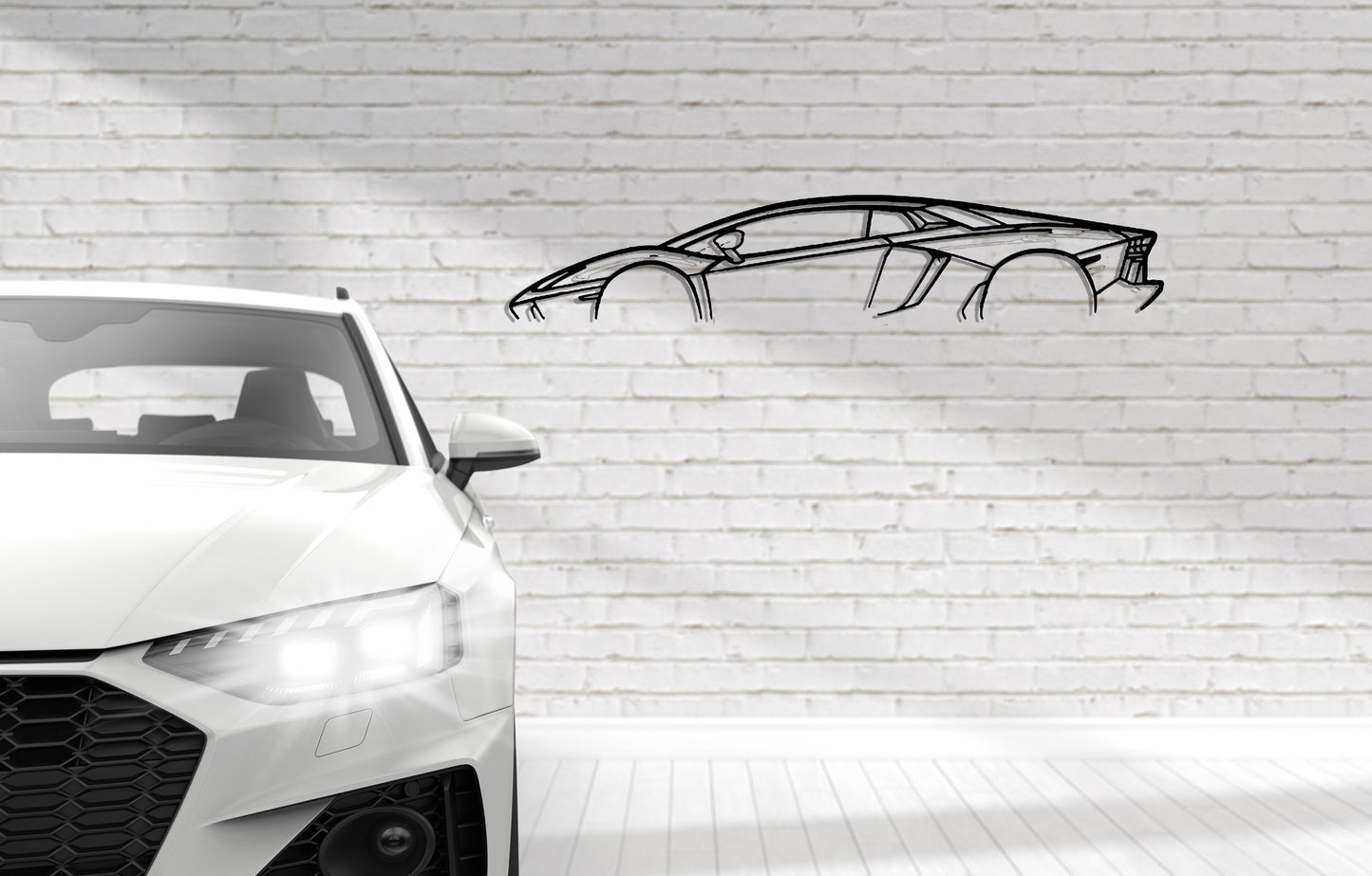 Lamborghini Car Garage Wall Decor, Automotive Sign, Gift For Him, Decor Of Car, Custom Car Wall Art - Al Marwati Decor