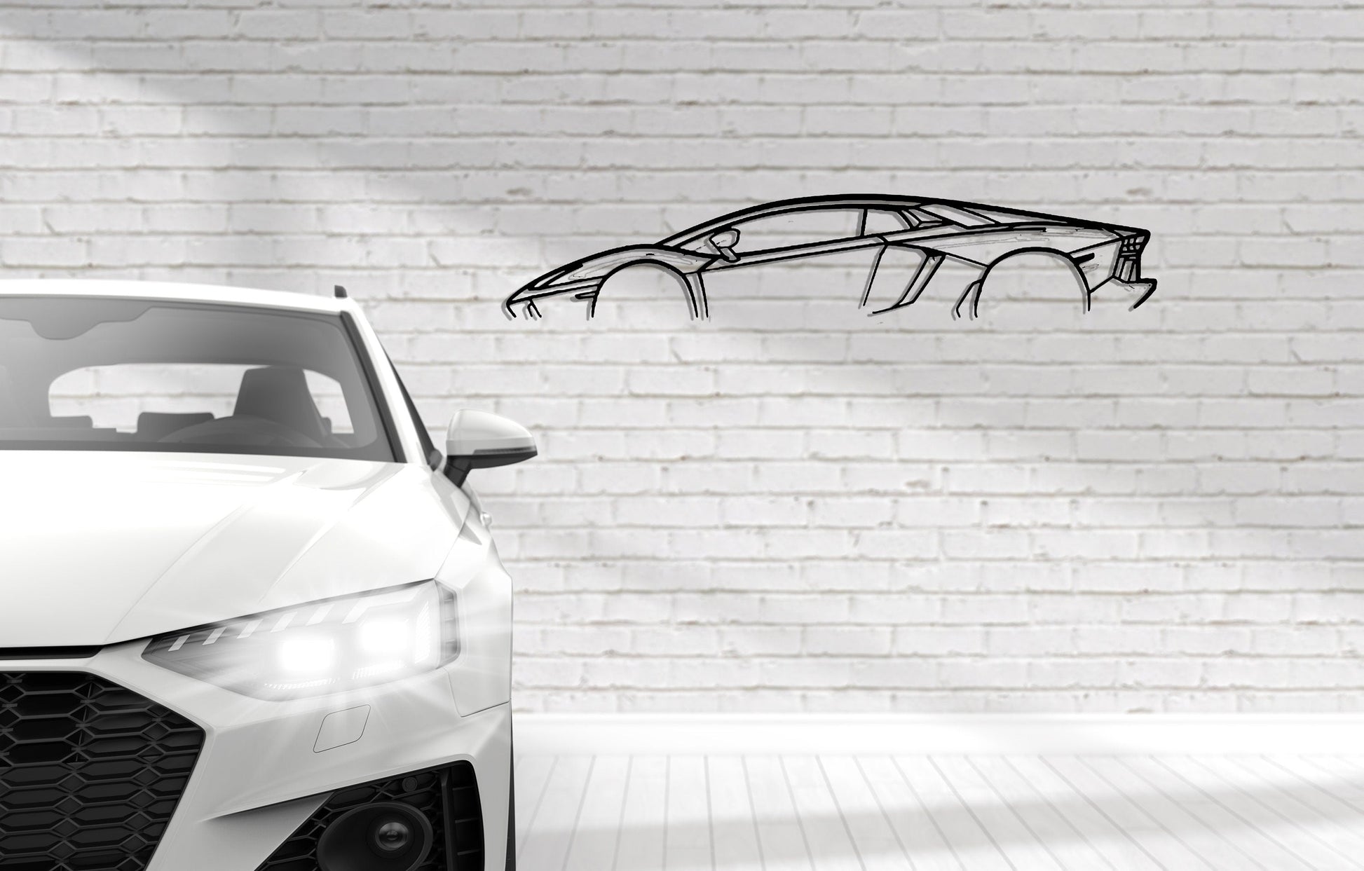 Lamborghini Car Garage Wall Decor, Automotive Sign, Gift For Him, Decor Of Car, Custom Car Wall Art - Al Marwati Decor