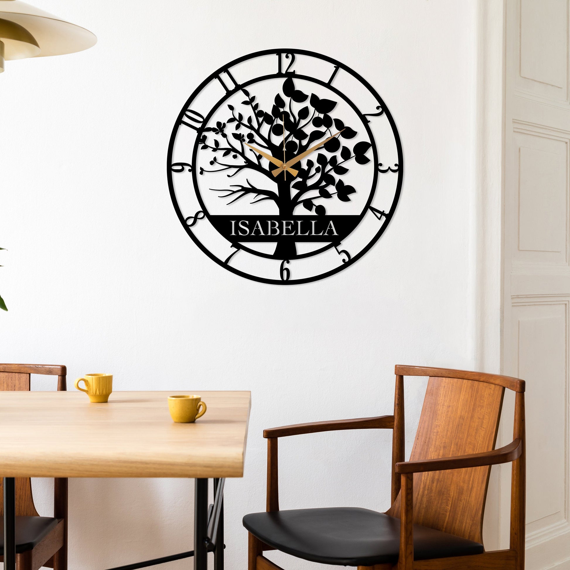 Custom Acrylic Tree of Life Wall Clock, Personalized Name Wall Clock - Al Marwati Decor