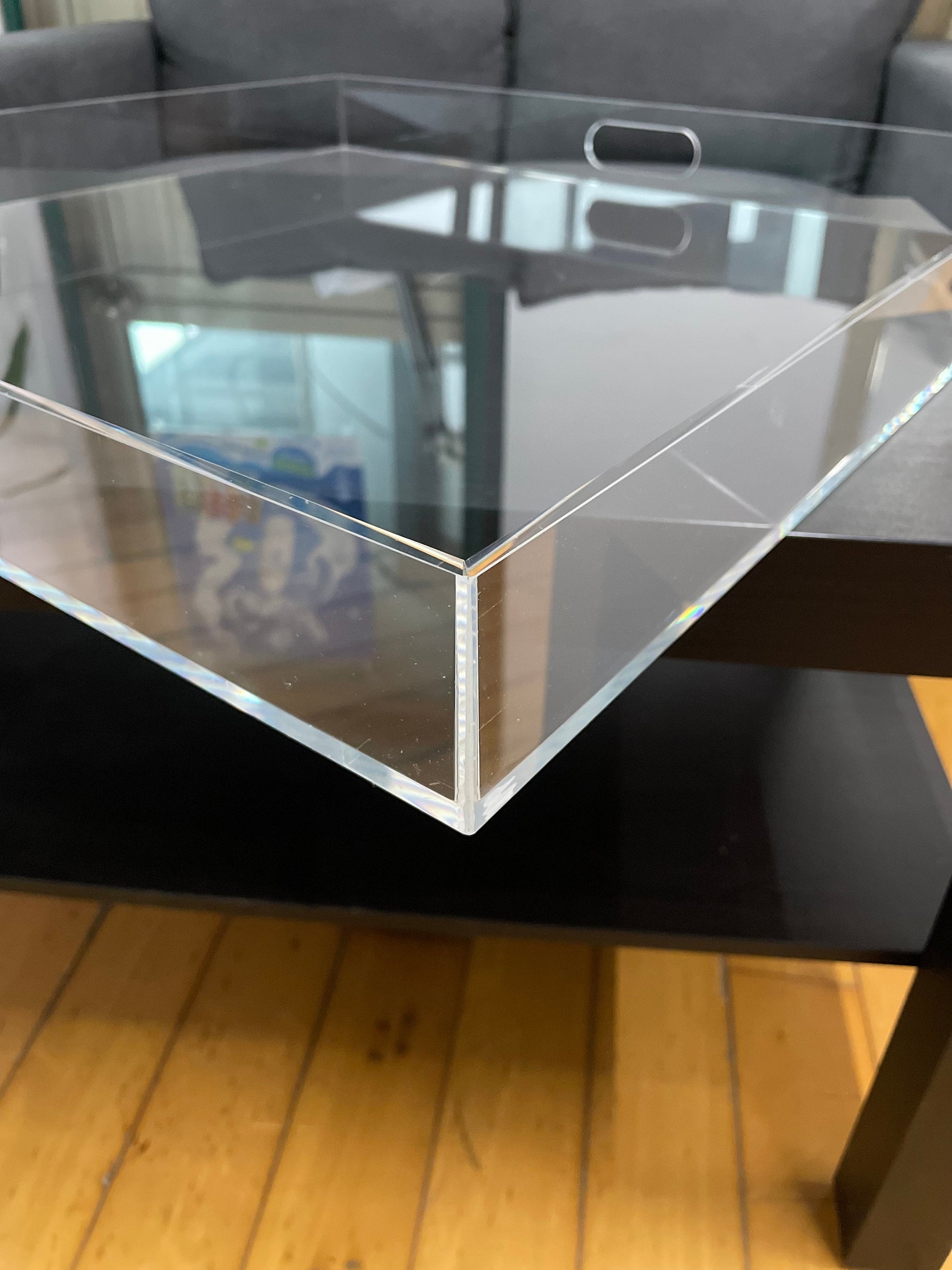 Handcrafted Ottoman Tray | Clear Large Acrylic Tray | Clear Perspex Acrylic| Modern Home Decor | Serving Tray - Al Marwati Decor