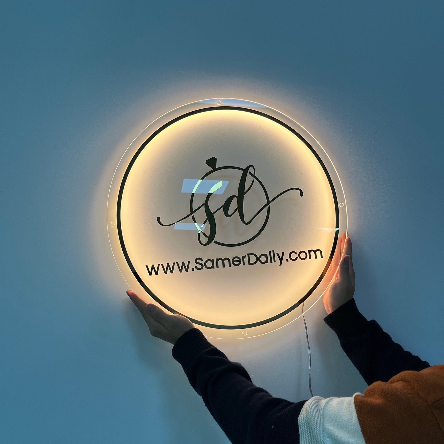 Custom Acrylic Business Logo Sign, Custom Light up Sign - Al Marwati Decor