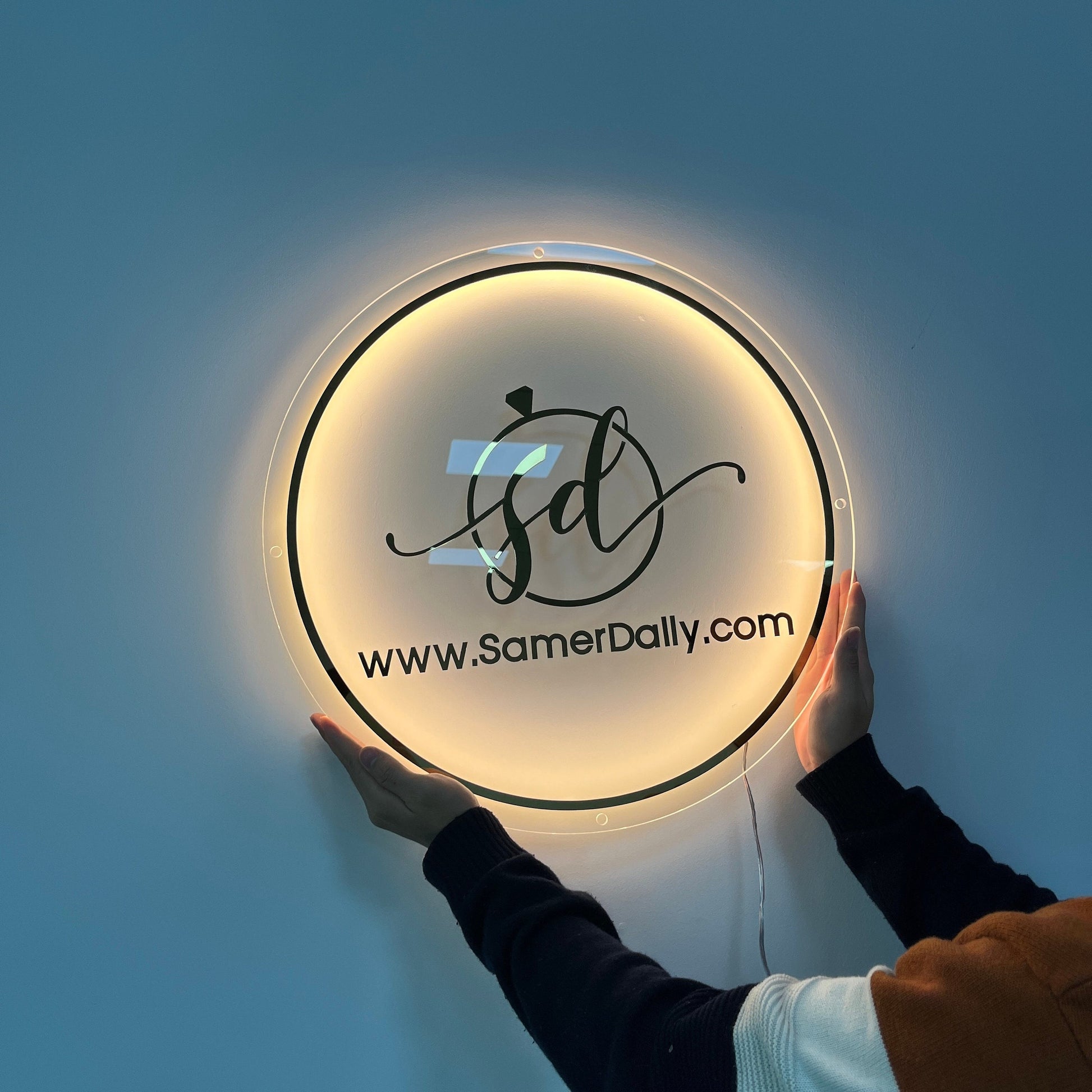 Custom Acrylic Business Logo Sign, Custom Light up Sign - Al Marwati Decor