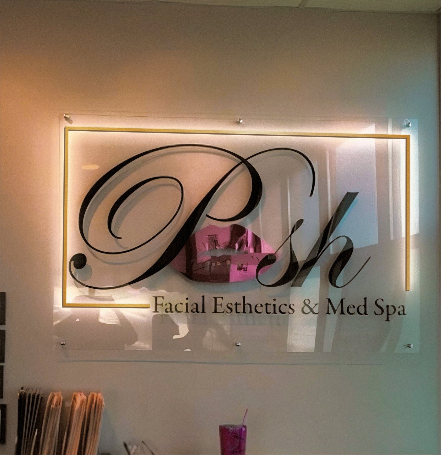 Custom Acrylic Business Logo Sign, Custom Light up Sign - Al Marwati Decor