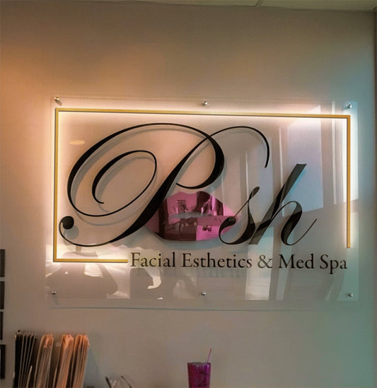 Custom Acrylic Business Logo Sign, Custom Light up Sign - Al Marwati Decor