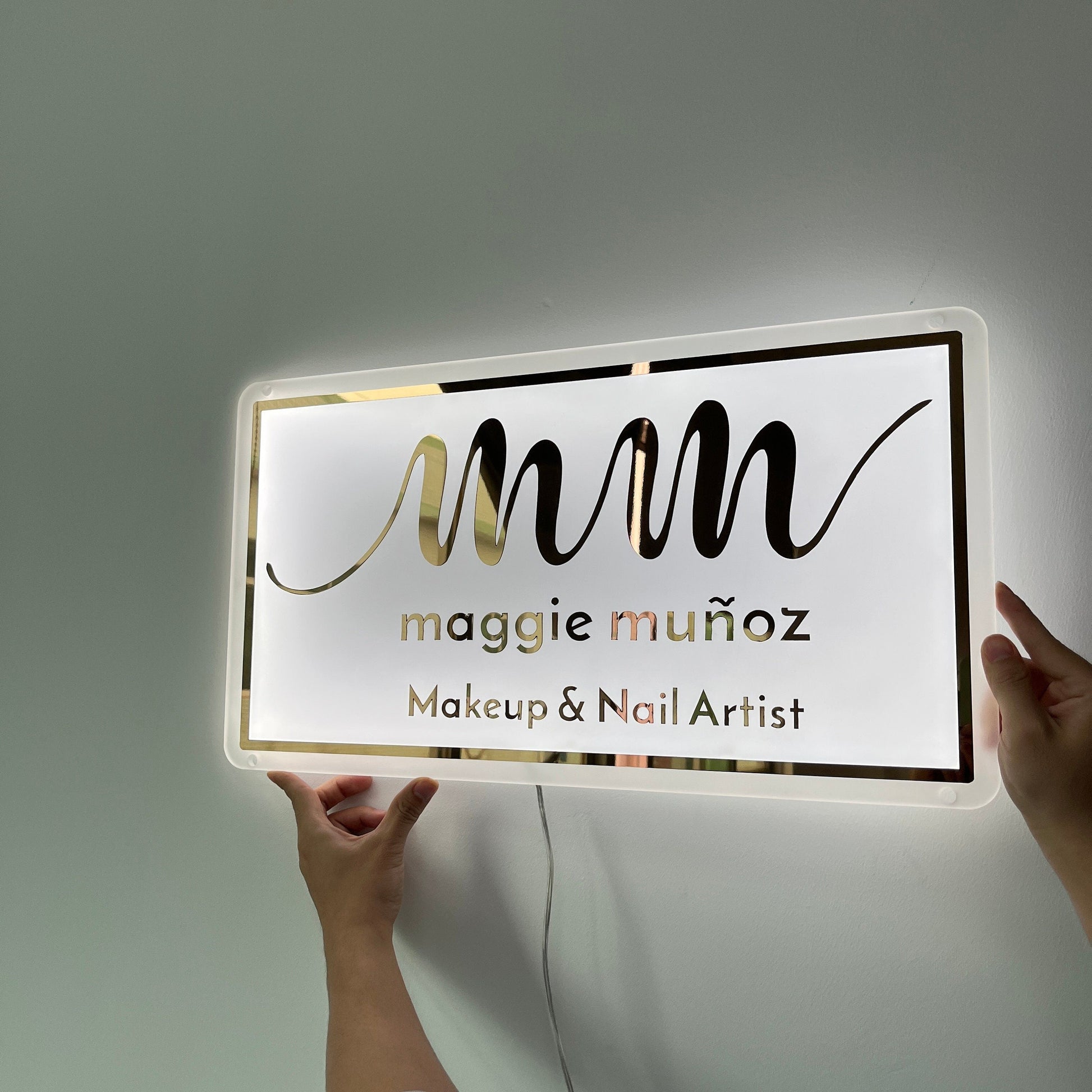 Custom Acrylic Business Logo Sign, Custom Light up Sign - Al Marwati Decor