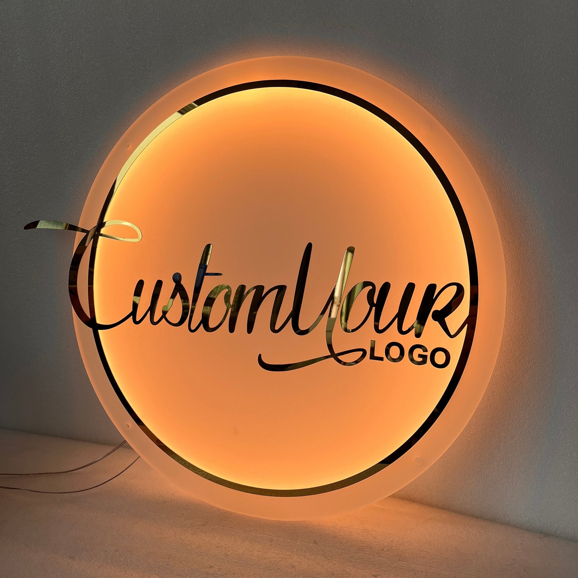 Custom Acrylic Business Logo Sign, Custom Light up Sign - Al Marwati Decor