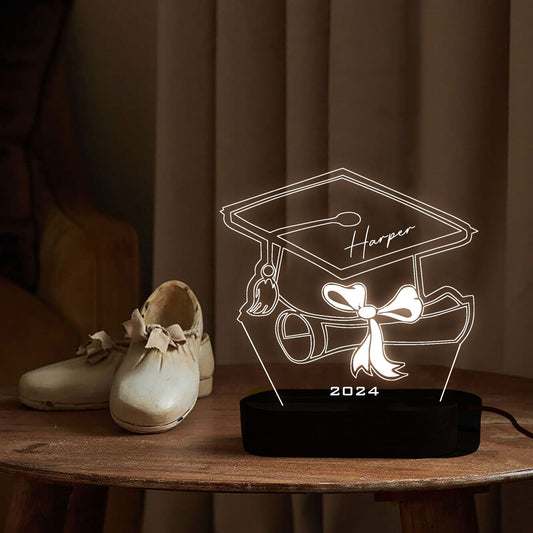 Personalized Graduation Cap Night Light, Custom Graduation Gift - Al Marwati Decor