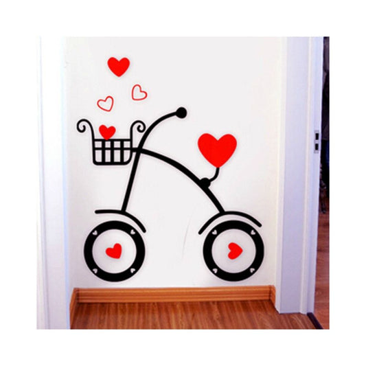 Love Hearts Bicycle DIY Acrylic Wall Art - Al Marwati Decor