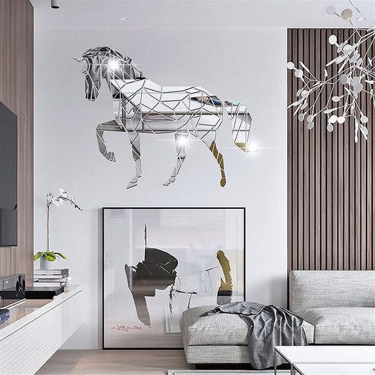 Large Acrylic Horse Mirror Wall Art - Al Marwati Decor