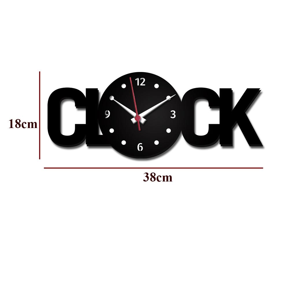 CLOCK Text Shape 3D Wall Clock - Al Marwati Decor